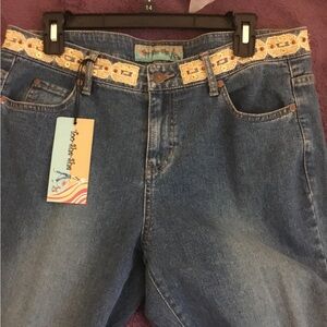 NWT Vintage “Too She She “ Women’s Blue Jeans Capris